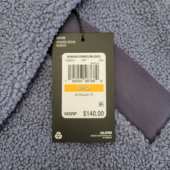 Under Armour Women's Mission FZ Boucle Jacket-Purple-New With Tags-Size Small - Picture 8 of 10